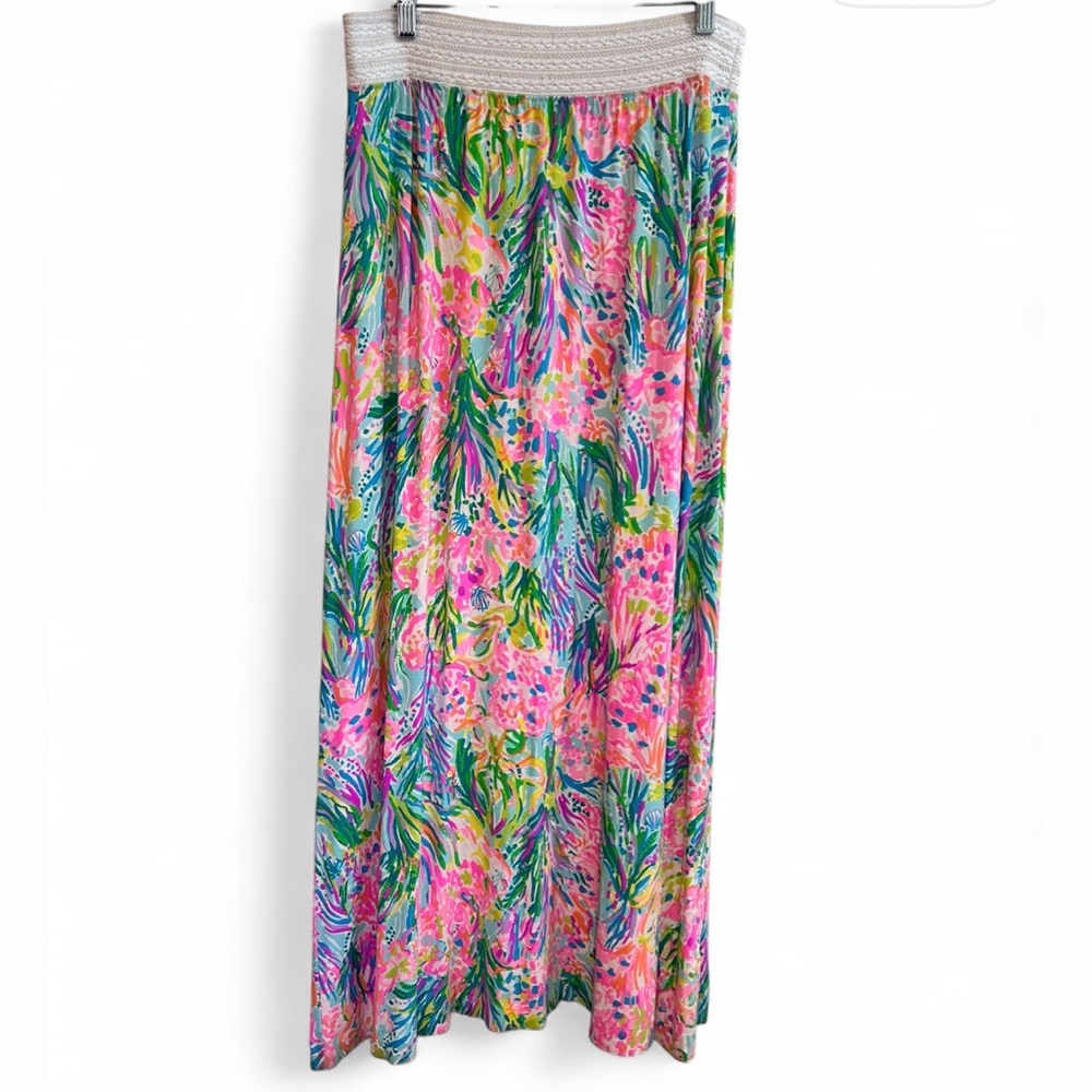 Lilly Pulitzer Colorful Tropical Maxi Skirt